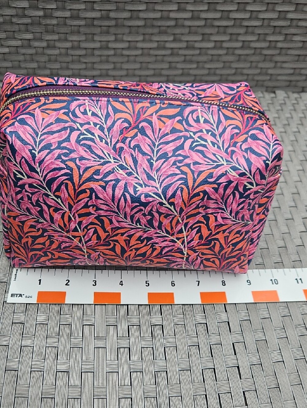 NWOT William MORRIS Willow Bough Leaf Vine Cosmetic.Make Up Travel Floral Pouch - Picture 10 of 17